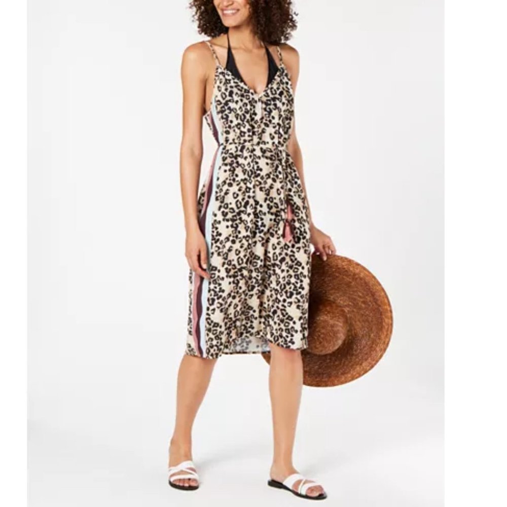 Miken Soft Leopard Printed Cover-up Dress